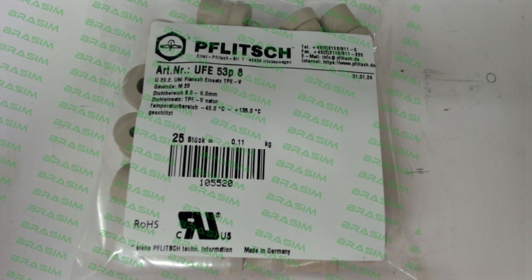 PFLITSCH-UFE 53p 8 (pack x25) price