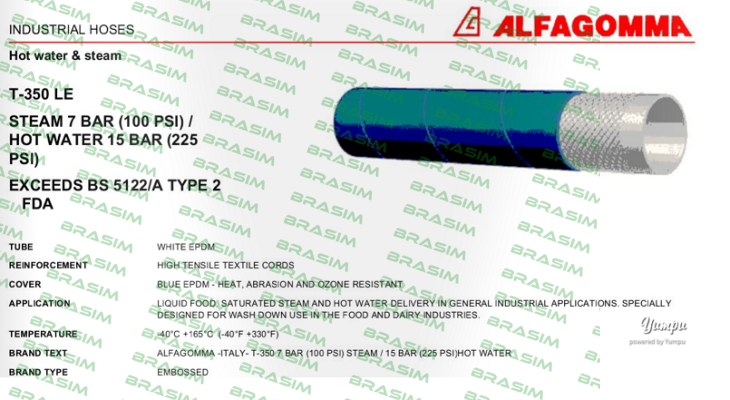 Alfagomma-350LE DN  price