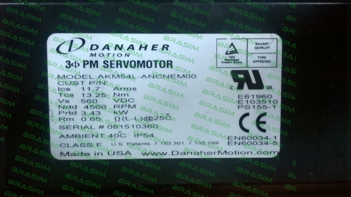 Danaher Motion-AKM54L-ANCNEM-00  price