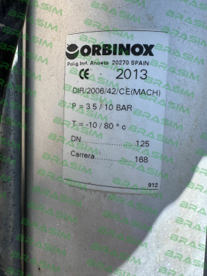 Orbinox-DIR/2006/42/CE(MACH) DN 125 price