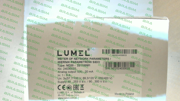 LUMEL-ND20 221100M1 price