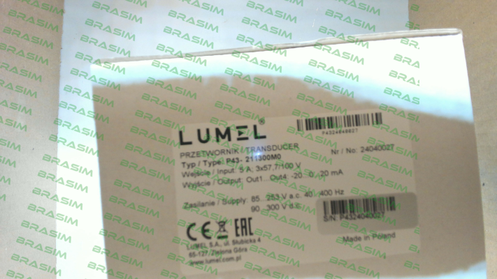 LUMEL-type Р43-211300М0 price