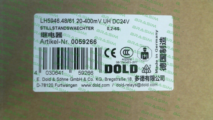 Dold-p/n: 0059266, Type: LH5946.48/61 20-400mV UH DC24V price