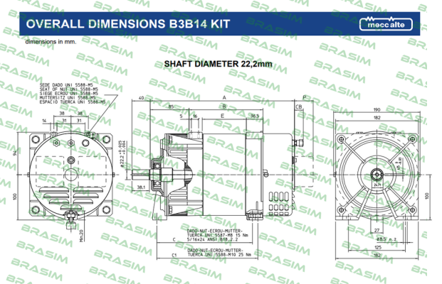 Mecc Alte-S16W-105 with  B3B14 Kit price