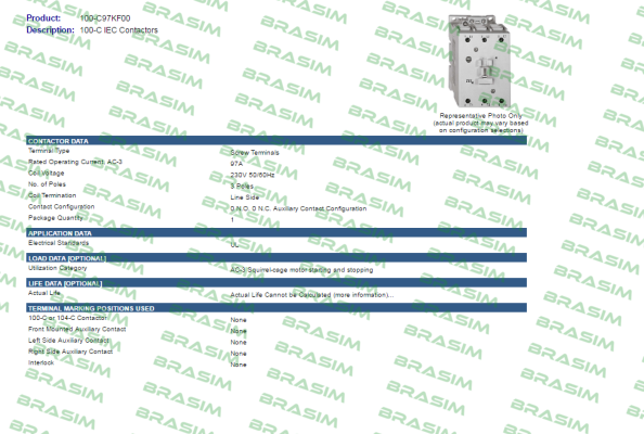 Allen Bradley (Rockwell)-100-C97KF00  price