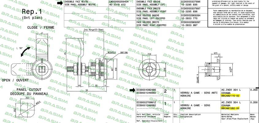 Cohama-BBCAM2116-00 (CCW) price