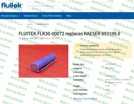 FLUITEK-FLK30-00072 price