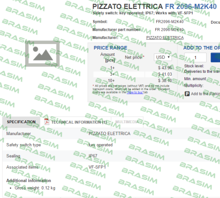 Pizzato Elettrica-FR 2096  price