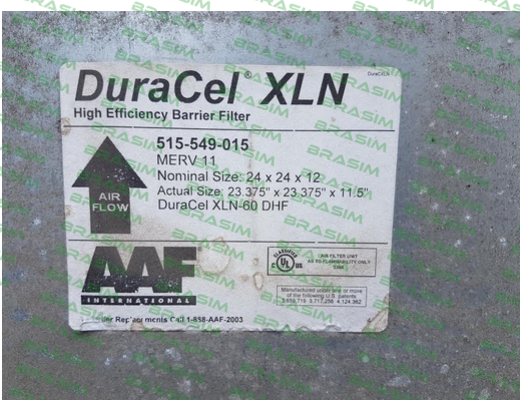 AAF-DuraCel XLN-60 DHF REPLACED BY DuraCel XL60N (M516-101-001)  price