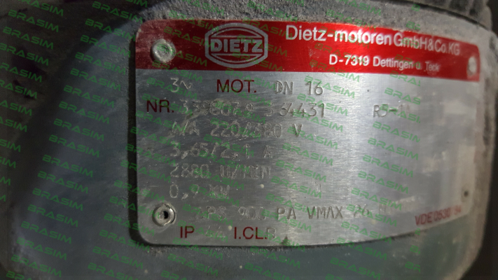 Dietz-Motoren-3598079 364431 obsolete, replacement P/N: 259960 Type: DN16 IE3 BIM FDR80C/2Q IP54-KST MIT FUS  price