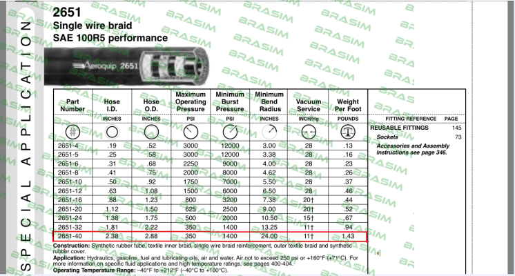 Aeroquip-2651-40 price