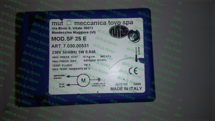 Mut Meccanica Tovo SpA-7.030.00531 obsolete price