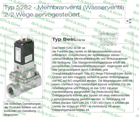 Burkert-Typ 5282   price