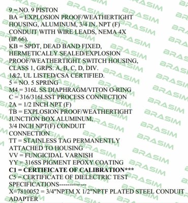 Sor-9BA-KB5-M4-C2A-TBTTVVYYC1C5X  price