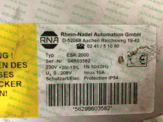 RNA-31003561 , type ESK-2000  price