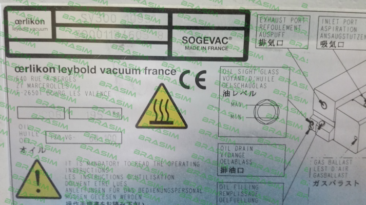 Leybold-Plate Valves For Vacuum PumpMOD: Sogevac SV 300 10931 LEYBOLD  price