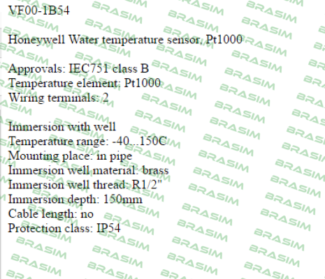 Honeywell-VF00-1B54 price