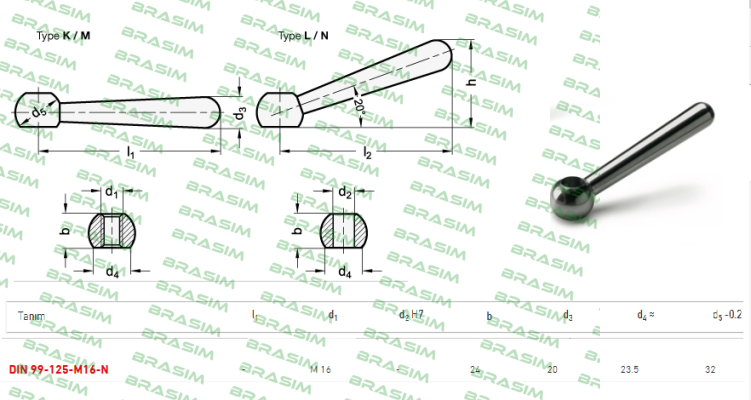 Elesa Ganter-DIN 99-125-M16-N  price