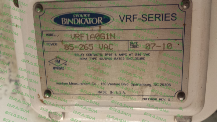 Bindicator-VRF1A0G1N   obsolete replaced by VRFII-SG-N  price