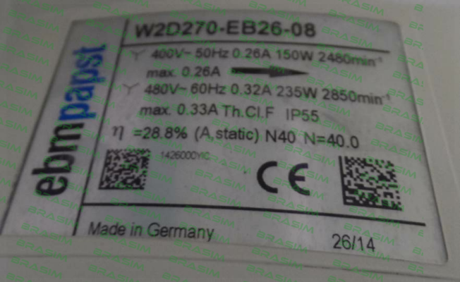 EBM Papst-W2D270-EB26-08 150 W 400V - OEM price