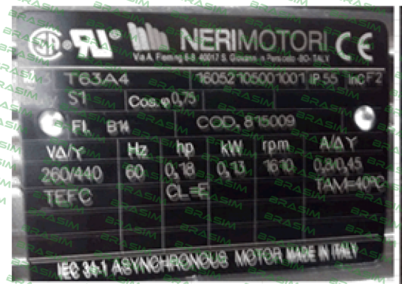 Neri Motori-MR63A4 B14 265/460/60 price