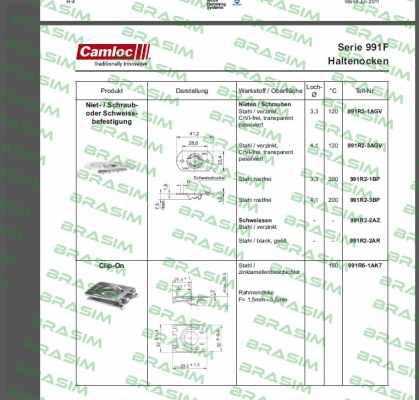 Camloc-991R2-1AGV (20 pcs.)  price