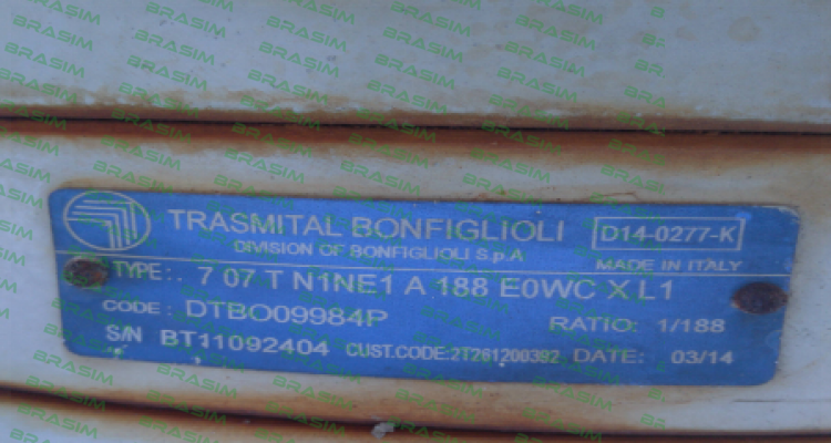 Bonfiglioli-707 T N1NE1 A 188 E0WC X L1 price