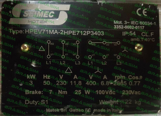 Seimec (Rossi)-HPEV 71 MA price