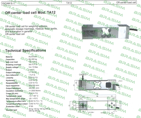 Gicam-Model TA12  price