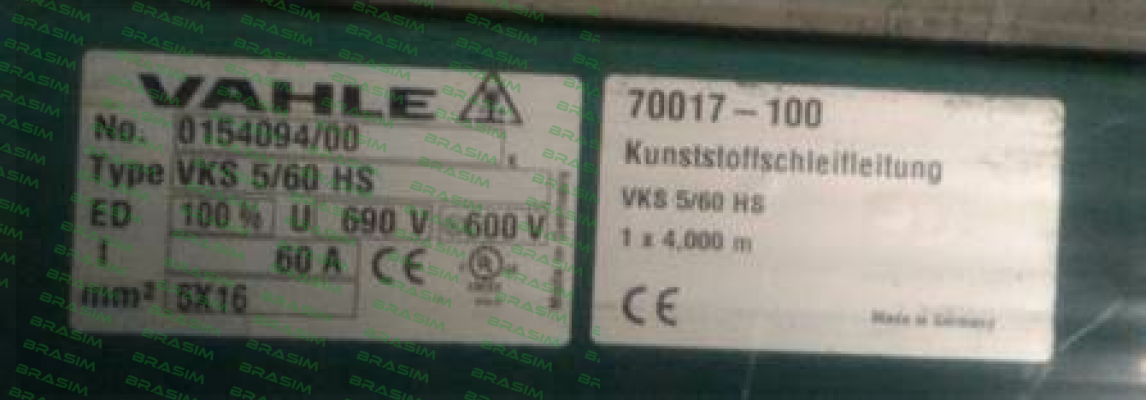 Vahle-P/n: 0154094/00, Type: VKS5/63-4000HSA price