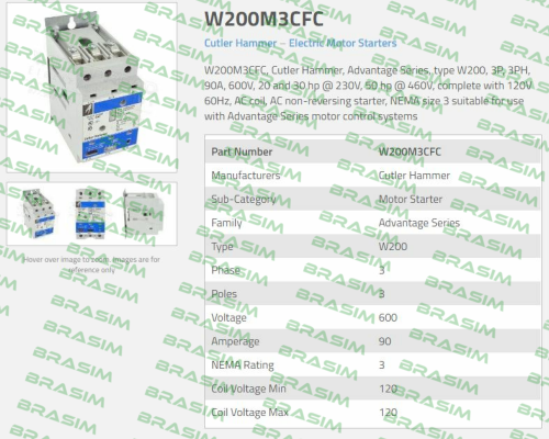 Cutler Hammer (Eaton)-W+200M3CFC price