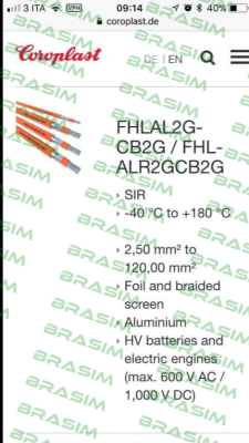 Coroplast-FHLAL2G-CB2G/FHL-ALR2GCB2G  35 mm2  price