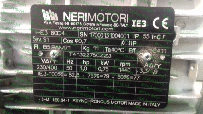 Neri Motori-HE3 80D 075 4P B5 V230/400/50+PAM71  price