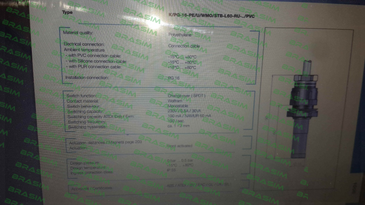 Kübler-K/PG-16-PE/U/WMO/STB-L60-RU-1/PVC  price