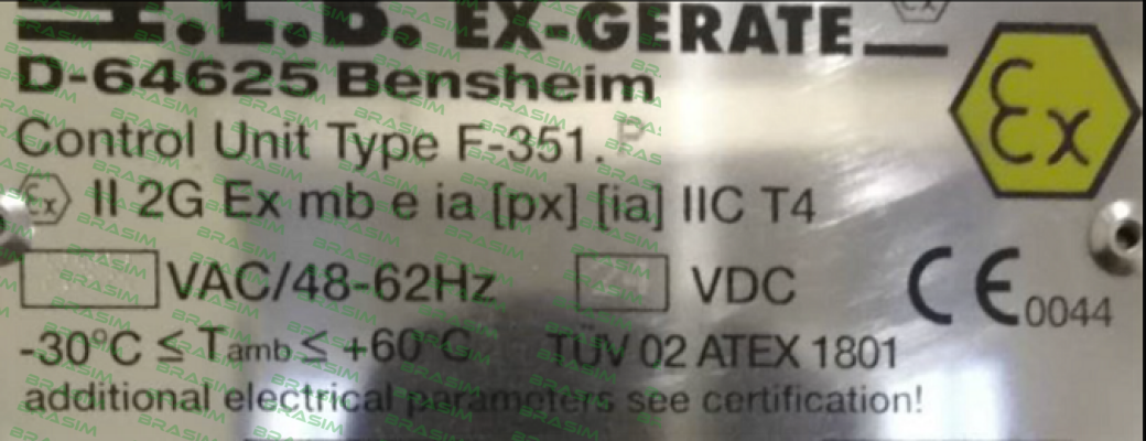 E.L.B Ex Gerate-F-351.P/024/1110 price