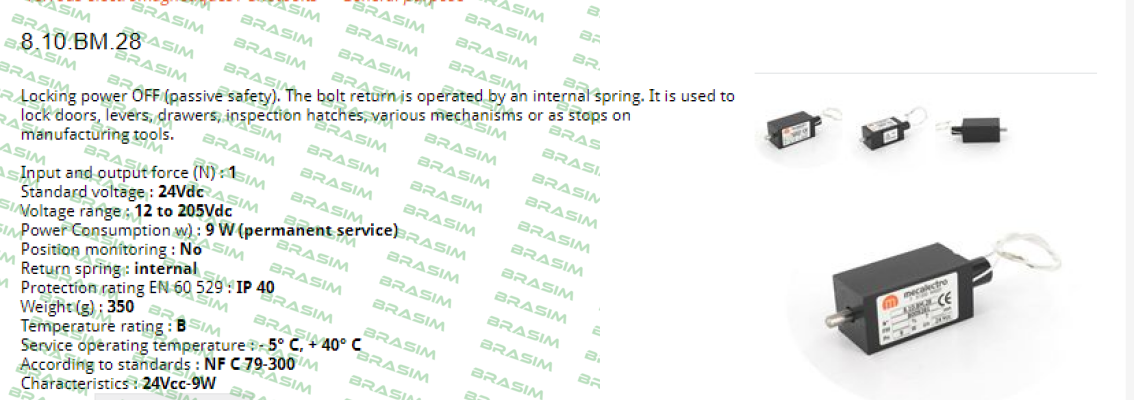Mecalectro-8.10.BM.28 price