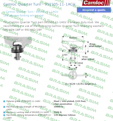 Camloc-991S05-11-1AGV     price