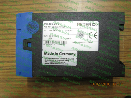 Peter Electronic-P/N: 29800.40025 Type: VB 400-25 UL, 15s  price