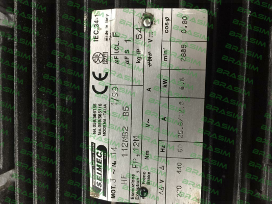 Seimec (Rossi)-HF 112MB2 B5 - not available, alternative - HB 112MB 2 220.440-60 B5 or HB3 132S 2 220.440-60 B5R  price