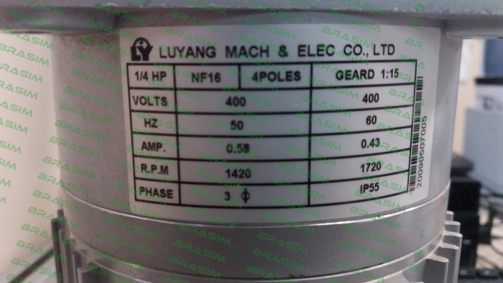 Luyang Gear Motor-J220-200-15-U1T54-G3 price