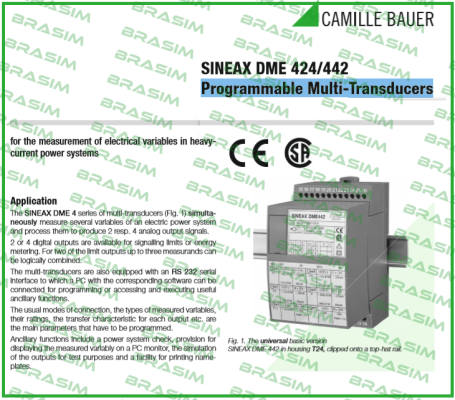 Camille Bauer-p/n: 142175, Type: SINEAX DME442 price