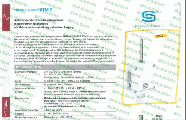 S+S REGELTECHNIK-ATM2-U (p/n 1101-1141-0009-900) price