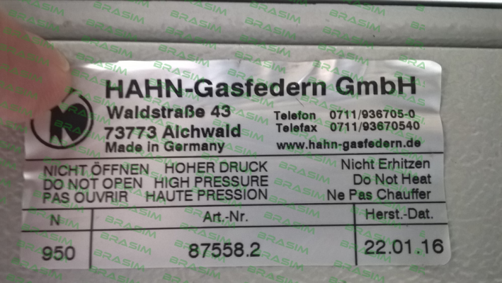 Hahn Gasfedern-87558.2 price