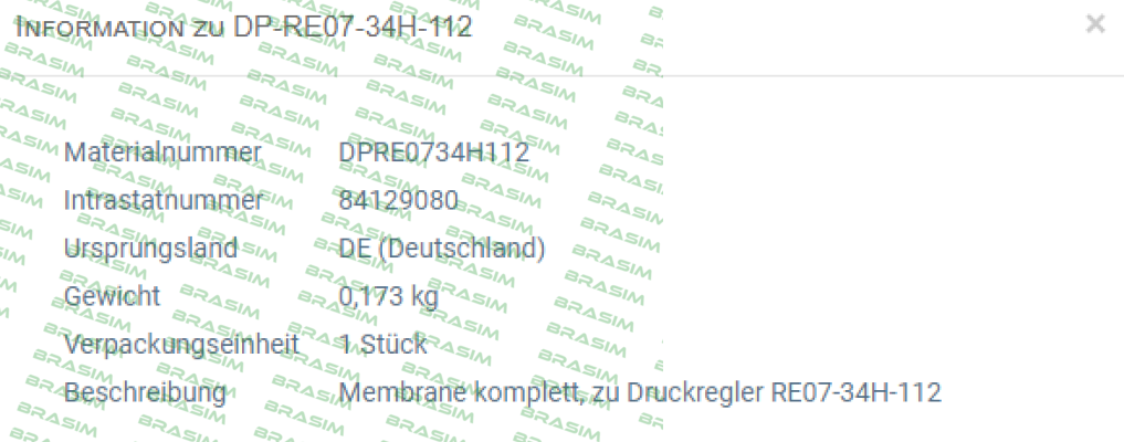 STASTO-DP-RE07-34H-112  (Membrane zu Druckregler RE07-34H-112)  price