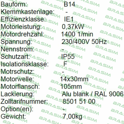 Elvem-MS071B4STD B14-230/400 price