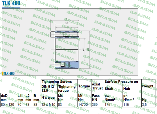 Tollok-TLK400  80x120mm  price