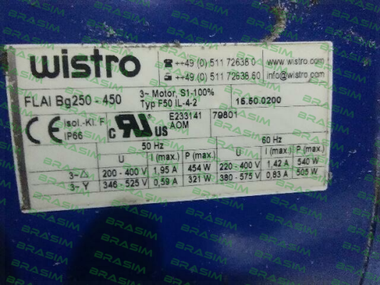 Wistro-P15.50.0605 price