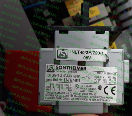 Sontheimer-NLT40/3E/Z20 /1 (3 polig) price