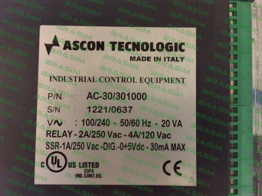 Ascon-P/N AC-30/301000, SN:1221/0637  price