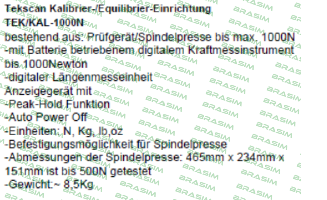 Tekscan-TEK/KAL-1000N  price